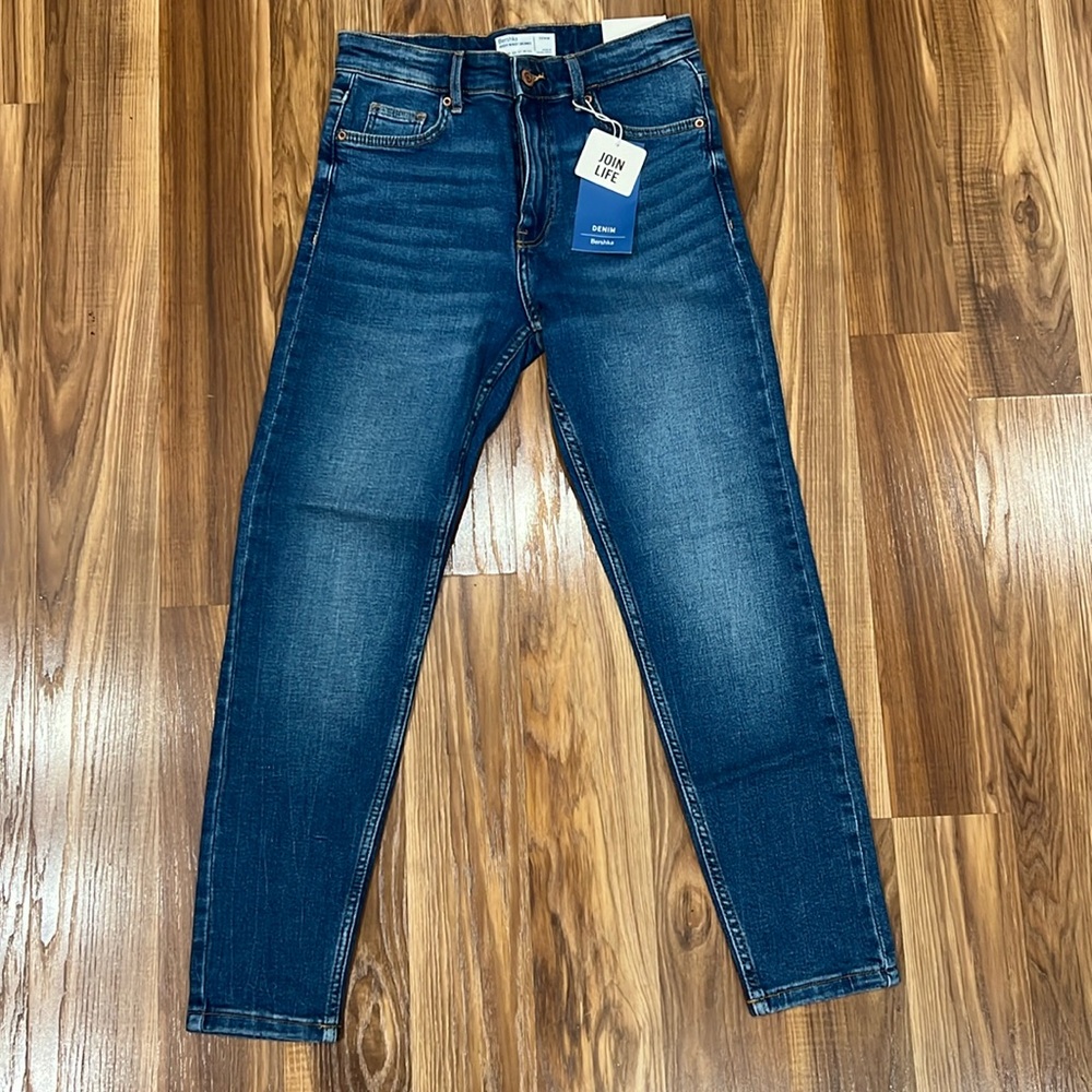 NWT Bershka High Waist Skinny Jeans Petite Size 34